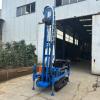 Foreuse hydraulique compacte sur chenilles 25 CV diesel avec pompe et boîte de vitesses pour pieux photovoltaïques, profondeur max. 70 m, déplacement facile