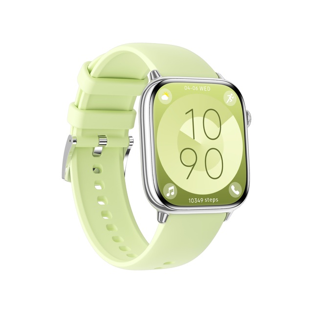 Custom 3D Dynamic Menu Android Smart Watch Fitness Tracker Compass Chronograph Answer Calls Waterproof Silica Gel AMOLED Display