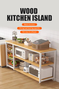 Convenience Hold Kitchen & Living Stuff <b>Wood</b> Living and Kitchen <b>Storage</b> <b>Rack</b> 3tiers Display <b>Rack</b> Living and Kitchen Cabinets - Product Image 6