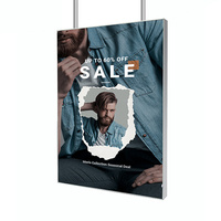 Cadre d'affichage ultra-mince sans cadre en tissu SEG, éclairé latéralement, pour exposition, enseigne suspendue, fournisseur de caissons lumineux en aluminium