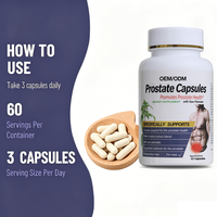 Compléments alimentaires à base de plantes pour améliorer les performances masculines, avec extrait de palmier nain et capsules de lycopène, pour soutenir la santé de la prostate masculine