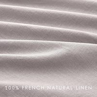 Ensemble de draps de lit Queen Size 100% lin français |   Respirant, Rafraîchissant, Durable, Motif Uni, Pochette Profonde de 16 Pouces, 4 Pièces