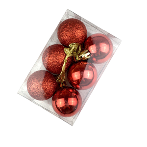 Boules de Noël bleues de taille moyenne, brillantes, décorations traditionnelles à suspendre - Product Image 1