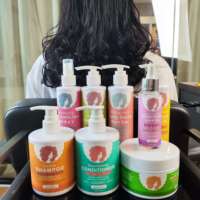 Kit Crème Coiffante et Soin Cheveux Crépus Afro Type 4C, Sans Sulfate, à l'Huile de Ricin Nourrissante, Shampoing pour Cheveux Bouclés Femme Noire