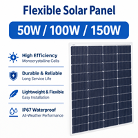 Panneau solaire flexible 50W 100W 150W, module solaire monocristallin, panneau solaire portable pour application hors réseau