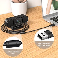4K Ultra HD Kablosuz Otomatik Odaklamalı Geniş Açılı USB-C Harici Masaüstü Dizüstü Bilgisayar Web Kamerası, Online Eğitim Ofis Konferansı Canlı Yayın için