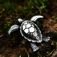 Nouveau collier en acier inoxydable tendance pour hommes et femmes, motif tortue, style européen et américain