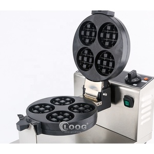 Mini Máquina para Hacer Waffles Comercial de Acero Inoxidable, Estilo Belga, Desmontable, Eléctrica, para el Hogar, Automóvil y Hoteles, con Placas Extraíbles - Product Image 3