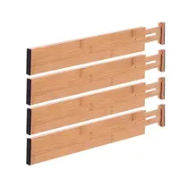 6 diviseur de tiroirs en bambou, nouveauté, jeu d'organisateurs de cuisine, réglables et extensibles