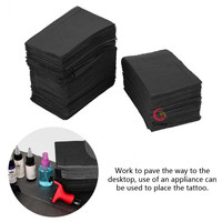 Bavoirs de tatouage jetables noirs/roses tatouage tampon propre couverture de Table tampon propre pour serviettes dentaires patients fournitures d'accessoires de tatouage