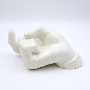 Custom high end moderno fare vecchia porcellana bianca zen porta incenso in ceramica arricciatura indice gesto mano bruciatore di bastoncini di incenso - Product Image 5