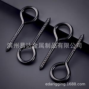 Tornillos autorroscantes con ojo Eda Black M6 M8 M10 de hierro cincado para madera de alta resistencia - Product Image 4