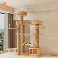 Arbre à chat en bois avec griffoir en sisal, structure d'escalade pour chat, vente en gros d'usine, Tian Ta Pet Products