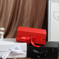 Cardboard Gift Paper Box Magnetic Close Packaging Luxury Large Folding Custom Paper Boxes for Clothes With Ribbon