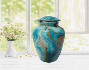 Urna de cremación de aluminio de estilo americano grande de élite, la mejor opción duradera para cenizas humanas de adultos, suministros funerarios - Product Image 2