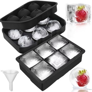 Moule à glaçons en silicone à 6 cavités, facile à démouler, de qualité alimentaire, pour glaçons rapides, idéal pour les boissons glacées et la crème glacée - Product Image 1