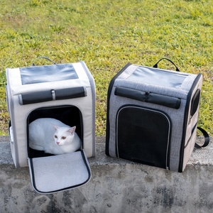 Sac à dos carré pliable grande capacité pour animaux de compagnie, respirant, pour loisirs et extérieur, sac de transport portable pour chat et chien, sac à bandoulière pour voyage - Product Image 4