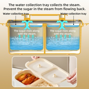 Food Grade Plastic Eco-friendly Bento Boxes for Adults Bento <b>Lunch</b> <b>Box</b> Kids Double-<b>compartment</b> Low-sugar <b>Lunch</b> <b>Box</b> - Product Image 3