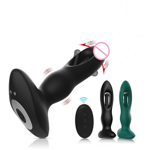 Green Flapping Man Pneumatic Vibrator Female Hopper Prostate Sex Butt Plug <strong>Anal</strong> Toys Silicone + ABS IPX6 Waterproof Wireless - Product Image 1