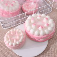 Jouet anti-stress en PU souple et moelleux en forme de gâteau de framboise artificiel, à récupération lente, vente en gros d'usine, fabriqué au Zhejiang