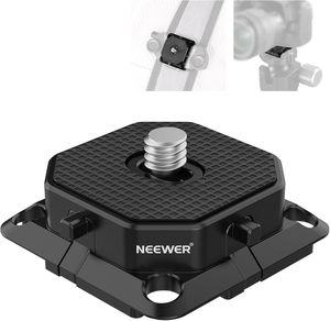 NEEWER Plaque de fixation rapide 38mm carrée Type Arca QR Plaque de montage pour appareil photo Compatible avec Peak Design Capture <span class=keywords><strong>V3</strong></span> Camera <span class=keywords><strong>Clip</strong></span> - Product Image 1
