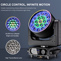 Shehds LED Cabeza Móvil 19x15W RGBW Wash Zoom Luces de Escenario para Iglesia Teatro