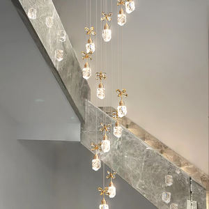 Prix usine Drop Shipping Escalier Lumières Pour Loft Plafond Escalier Branche Lustre Éclairage LED Pendentif Lumières Lustres - Product Image 5