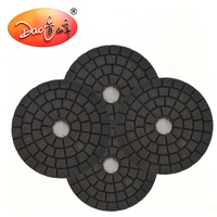 Disque de polissage diamanté Daofeng 4 pouces pour carrelage, pierre, marbre, granit, béton, céramique, verre – Noir