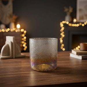 Porte-bougie en verre givré, pot à bougie décoratif, support à bougie pour la décoration de la maison, les mariages et les fêtes - Product Image 2