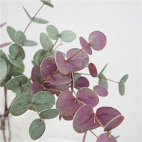 Daun Eucalyptus Plastik Lembut Hijau Simulasi Tinggi Gaya Nordik, Tekstur Daun 3D, 100-200cm, Dekorasi Rumah, Fotografi Tanaman