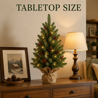 Sapin de Noël artificiel en tissu de 17 pouces, type Pin de Norfolk, pour la décoration de la maison, des fêtes et des restaurants