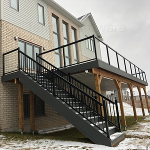 강철 구조물 checkered 격판덮개 단계를 가진 뜨거운 직류 전기를 통한 철 층계 - Product Image 4