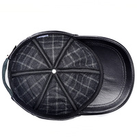 Casquette de baseball en cuir véritable souple pour homme, chapeau Docker en peau de mouton, casquette de golf, casquette de camionneur