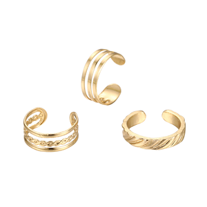 Ensemble de bagues d'orteil en alliage plaqué argent avec zircon, design géométrique, style tendance, bijoux unisexes pour usage quotidien - Product Image 1