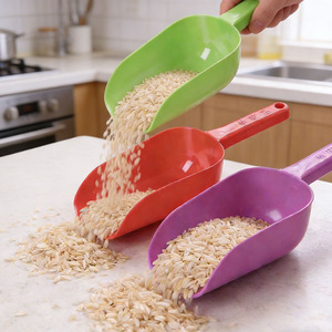 Plastic Multi Purpose Shovel For Rice Flour Grains Cat Litter Household Use Green Red Purple - Product Image 1