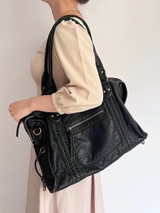 Borse da Viaggio Grandi in Stile Vintage per Donne, Borse a <span class=keywords><strong>Tracolla</strong></span> Y2K in Morbida Pelle PU Lavata, Vendita Calda - Product Image 4