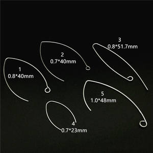 Forma de V de acero inoxidable pendiente ganchos de oreja de alambre conclusiones con lazo pendientes ganchos para pendientes de joyería - Product Image 6