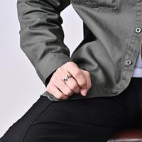 Moge Schmuck Bague Homme Minimalist Lightning Öffnung Trendy Zeigefinger Ring Blank Edelstahl Fingerringe für Männer