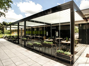 <span class=keywords><strong>Pergola</strong></span> en <span class=keywords><strong>aluminium</strong></span> pour extérieur, <span class=keywords><strong>pergola</strong></span> motorisée rétractable à rupture de pont thermique, revêtement fluorocarboné, imperméable, pour patio et jardin - Product Image 5