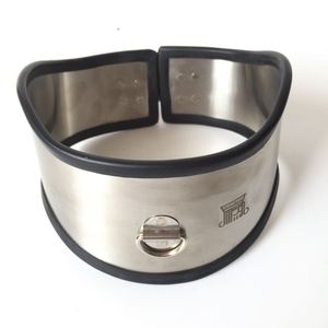 Metall Bondage Sklavenhalsband Lustiges Sexspielzeug Abschließbares Halskorsett Fesseln Edelstahl BDSM Halsbänder Erotische Sexprodukte für Erwachsene - Product Image 6
