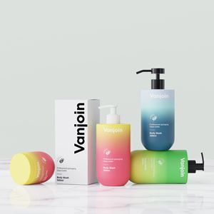 Ensemble de flacons pompe pour shampooing et revitalisant pour bébé, crème pour le corps, beurre corporel, crème, avec boîte, couleurs dégradées mates de luxe - Product Image 6