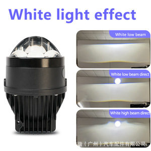 Nouvelle lentille de phare antibrouillard laser étanche haute puissance X5 65W 3 pouces à triple faisceau direct LED intégré, faisceau haut/bas pour conduite et aviation - Product Image 5