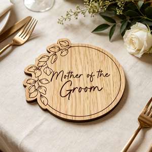 Sous-verre en bois gravé au laser, nom personnalisé, cadeau durable pour mariage, fête prénuptiale, Saint-Valentin - Product Image 3