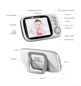 2.4g sans fil VB603 vidéo bébé moniteur De Bebe sans fil 3.2 ''LCD baby-sitter 2 voies parler Vision nocturne batterie bébé moniteur VB603 - Product Image 2