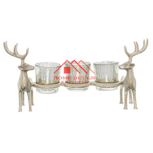 Ornements de Noël, tête de cerf, bougeoir pour centre de table, décorations, design unique, bougie - Product Image 5