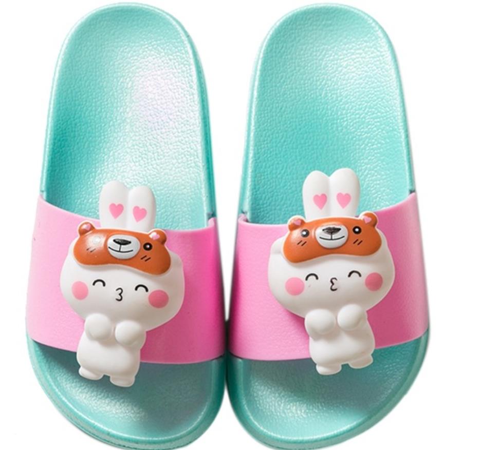 Новое поступление, милые Нескользящие Детские сандалии с мультяшными животными, кроликами
