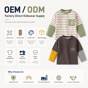 T-shirt à manches longues pour enfants 2026, haut à manches color block pour garçons, col rond, <span class=keywords><strong>sous</strong></span>-vêtement décontracté, tee-shirt à superposer, coupe ample, streetwear OEM ODM - Product Image 3