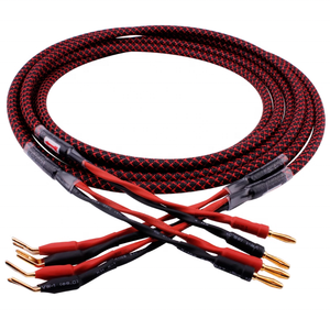 अनुकूलित शुद्ध कॉपर डिय स्पीकर तार 10 फीट 12 गेज हाइफी स्पीकर केबल तार 4 पीसी केले प्लग के साथ - Product Image 5