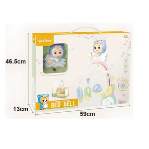 night projector beautiful star baby bed toys turn around crib mobile musical toys for kids