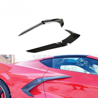 Garniture de ventilation de l'aile latérale en fibre de carbone C8 pour Chevrolet Corvette C8 2020-2021